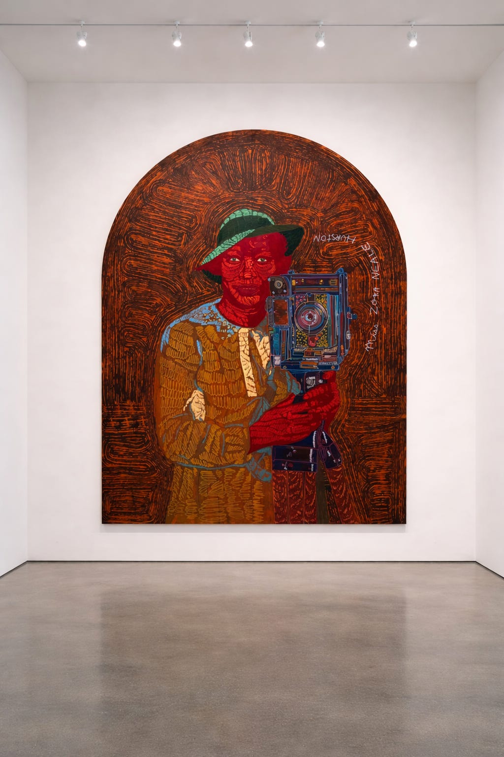 Zora Neale Hurston mural painting by Shabazz Larkin