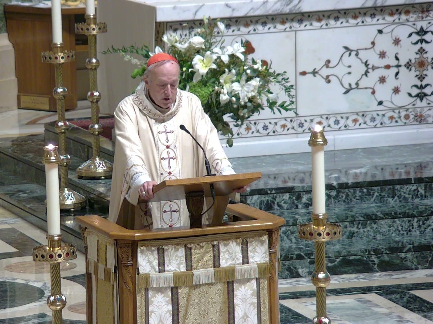 Cardinal Robert McElroy preaches at the Cathedral of St. Matthew the Apostle Cardinal Robert McElroy preaches at the Cathedral of St. Matthew the Apostle