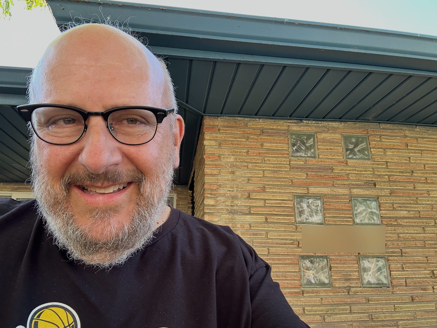 Close up of me in front of the house.