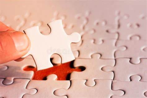 Hand Put the Last Piece of Jigsaw Puzzle To Complete the Mission Stock ...