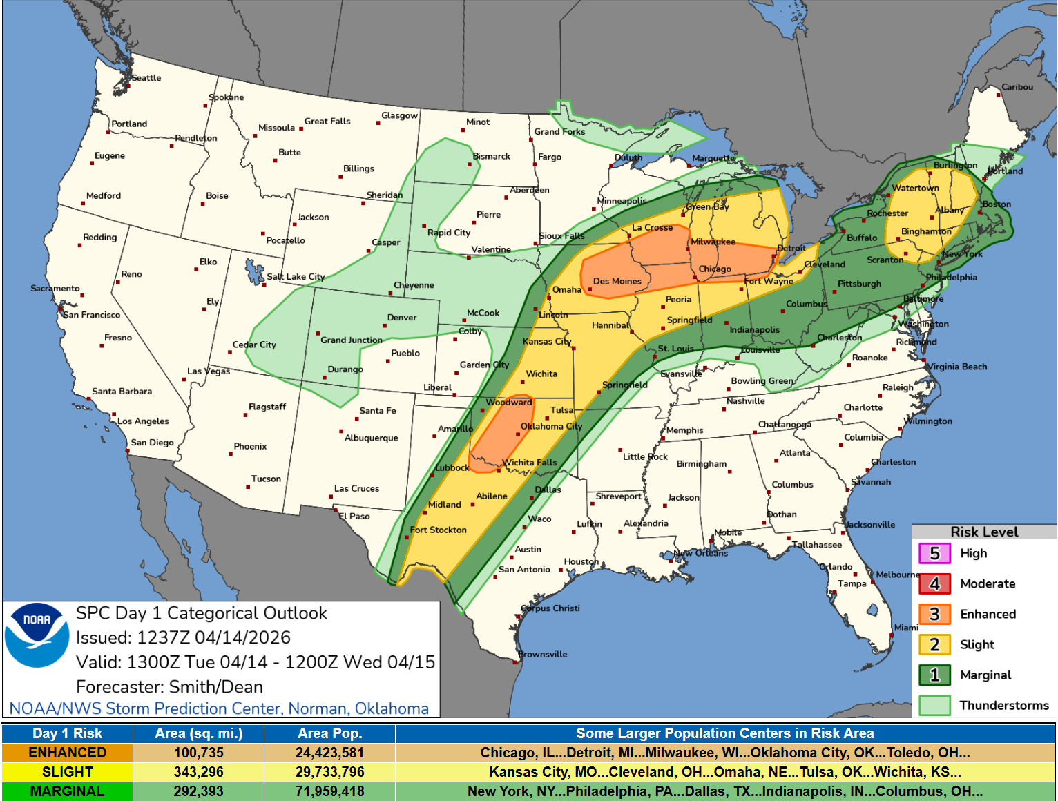April 14, 2026 Tuesday Spring Weather - by Dr. Ryan Maue