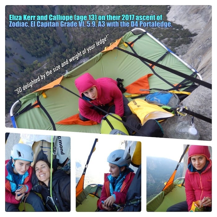 Eliza Kerr photos from their mother/daughter ascent of the Zodiac