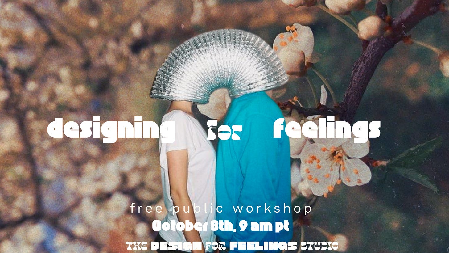 People with a pipe over their heads, on a flower background, overlaid with workshop info