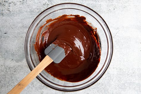 Process shots showing how to make grain free brownies.