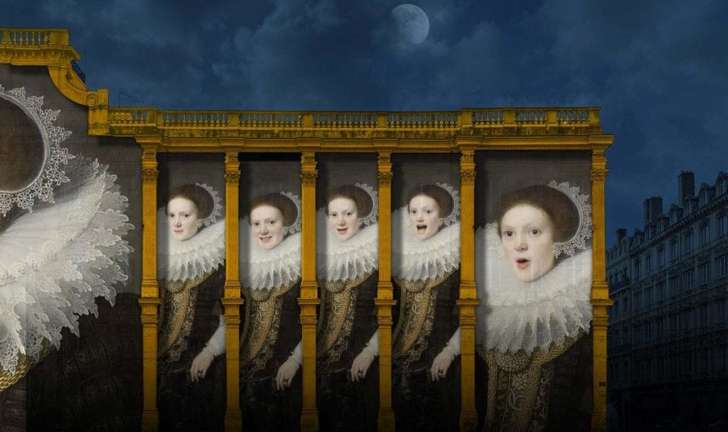 Le Grand Mix au Musée des Beaux-Arts de Lyon lors de la Fête des Lumières 2022