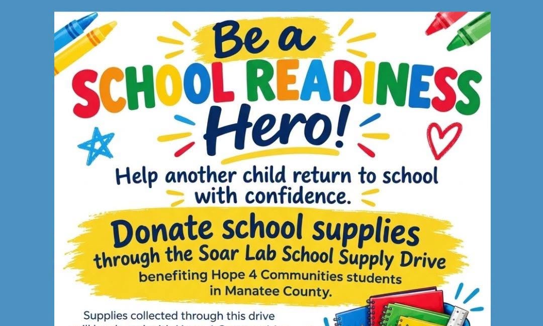 SOAR Lab School Supply Drive to Help Manatee County Students Start New Semester Prepared