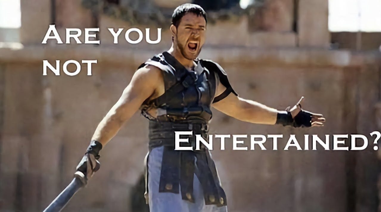Are You Not Entertained? | Know Your Meme