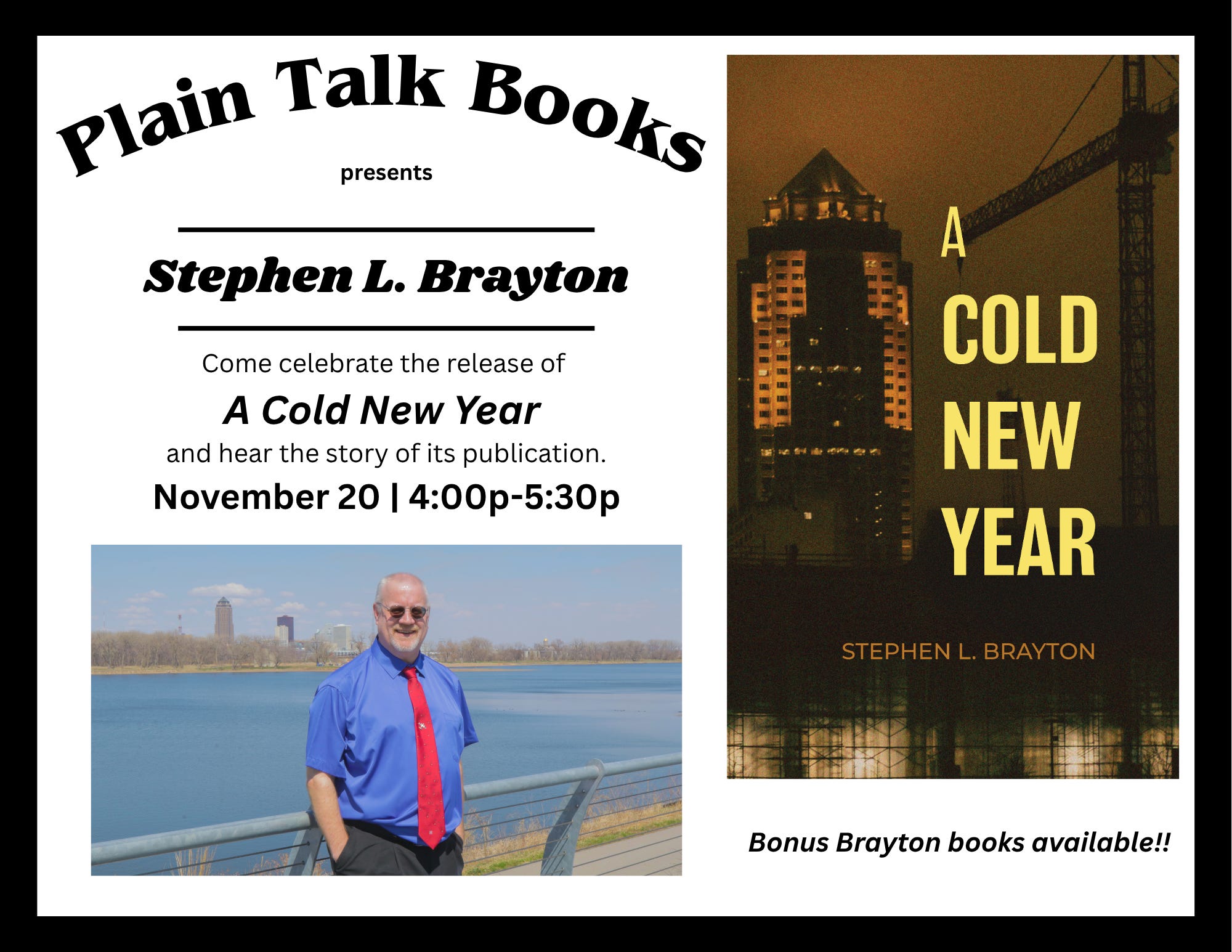 Author event - by Stephen L Brayton - Stephen’s Substack