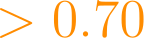 > 0.70