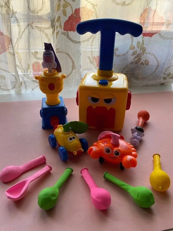 Balloon Pump Car Launcher Toy set Balloon Pump Car Launcher Toy set