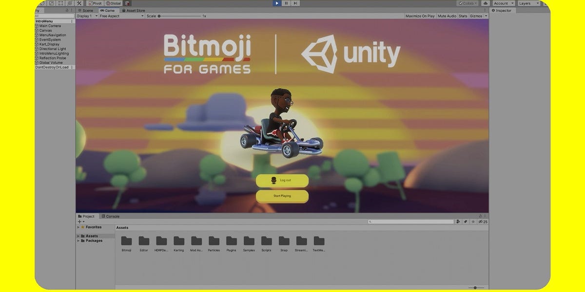 Snap has teamed with Unity to get Bitmoji avatars into more games.