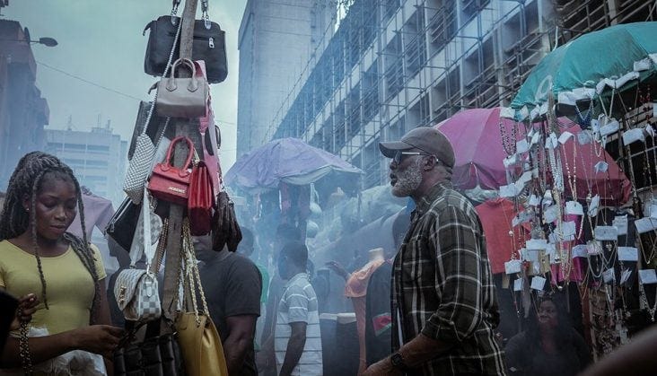 Richard-Mofe Damijo stars in Netflix acquired Original The Black Book, directed by Editi Effiong.