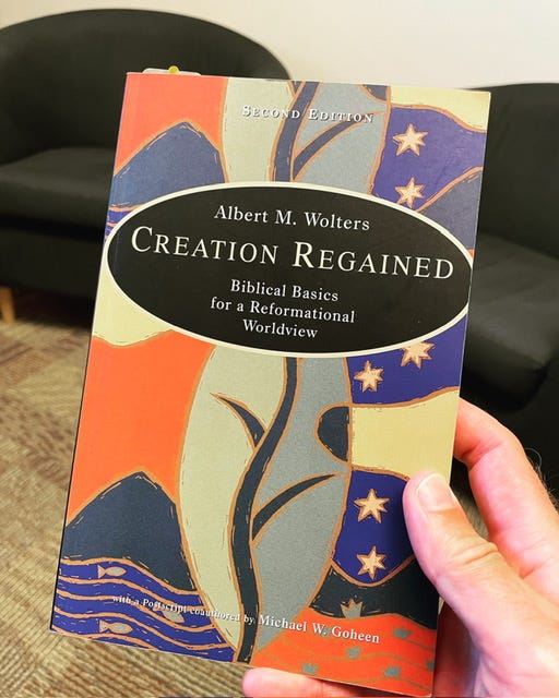 The cover of Al Wolters' book, Creation Regained The cover of Al Wolters' book, Creation Regained