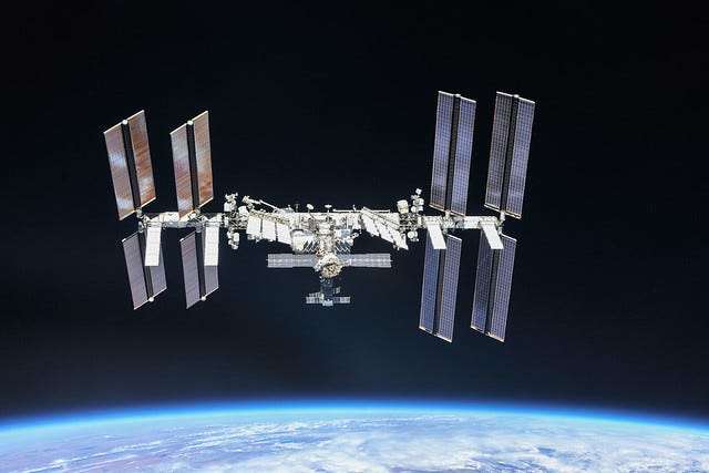 La Stazione Spaziale Internazionale il 4 ottobre 2018. Credit: NASA / Roscosmos. Licenza: CC BY-NC-ND 2.0.