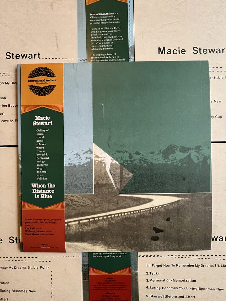 Macie Stewart, When the Distance is Blue, (Limited Edition “Glacial Blue” Color Vinyl, Classic Black Vinyl, CD, Digital album), IARC0093, International Anthem, 2025