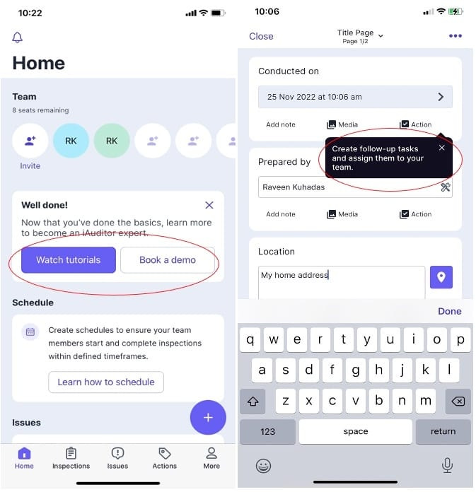 SafetyCulture in-app Help prompts