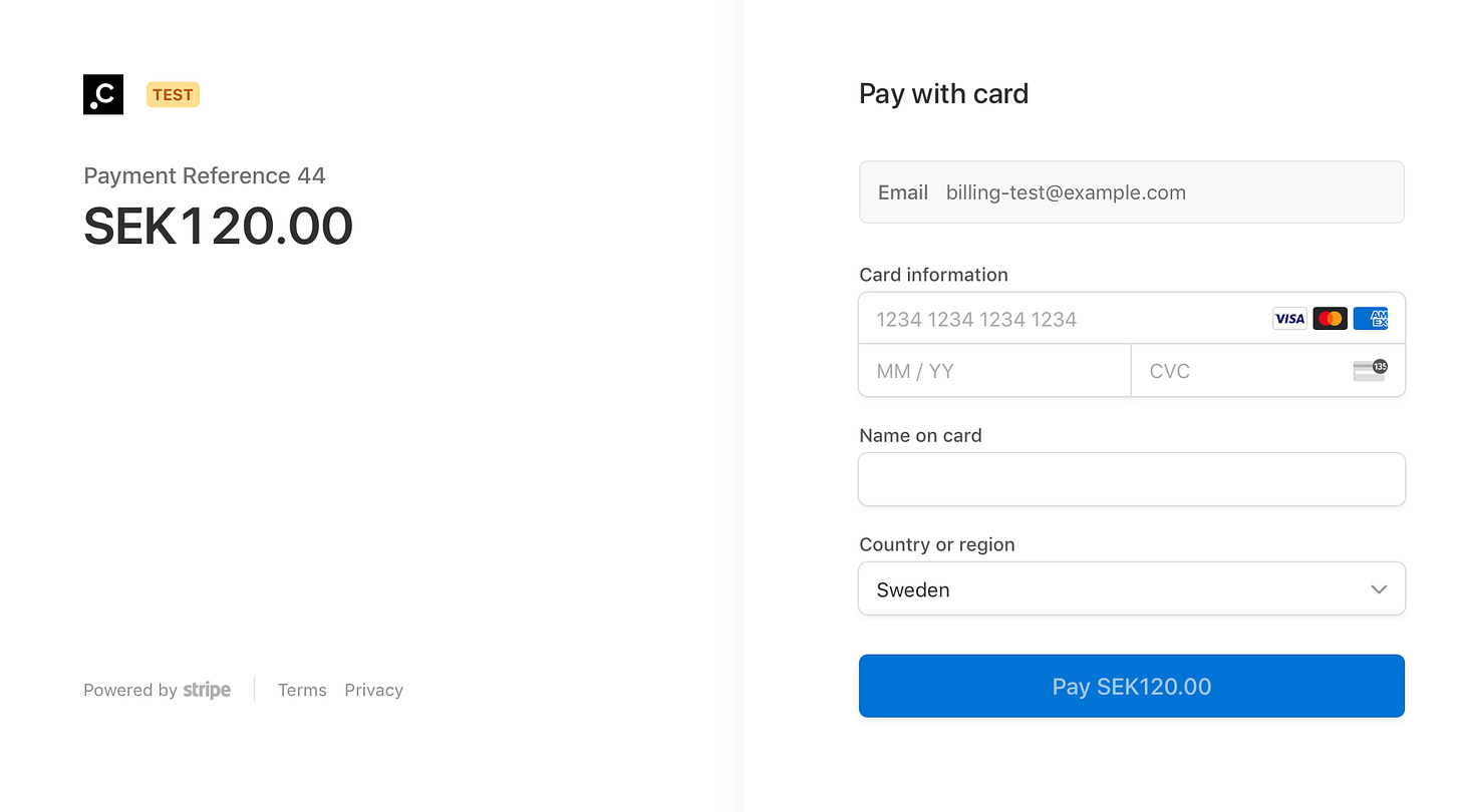 Stripe Checkout | centra.dev