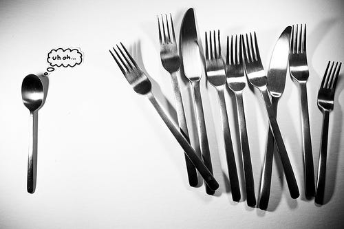 spoon and forks