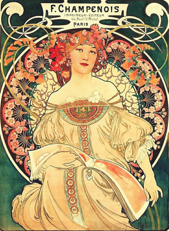 Alphonse Mucha - Reverie, Daydream Painting by Alphonse Mucha - Fine Art America