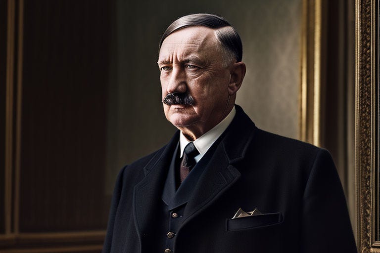 Prompt: A portrait of old Hitler, trending on artstation, sharp focus, studio photo, intricate details, highly detailed, by greg rutkowski Prompt: A portrait of old Hitler, trending on artstation, sharp focus, studio photo, intricate details, highly detailed, by greg rutkowski