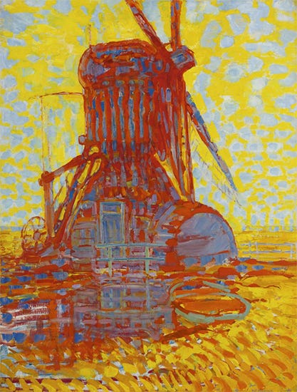 Mill in Sunlight, 1905, Piet Mondrian Mill in Sunlight, 1905, Piet Mondrian