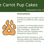 Recipe ~ Mooch Pooch Apple Carrot Pup Cakes from "How to Raise Your Furever Pooch"