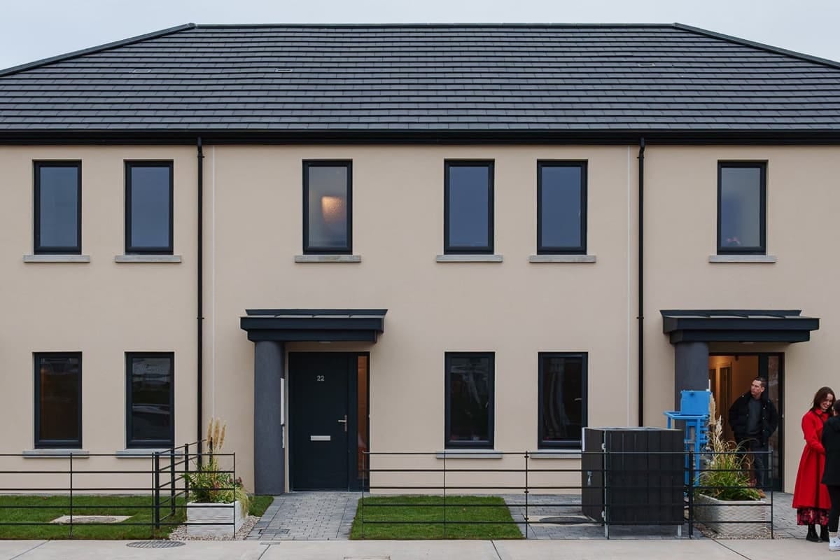 Grange Close is a 3D-printed three-unit terraced social housing project located in Louth, Ireland, that was printed in just 12 days Grange Close is a 3D-printed three-unit terraced social housing project located in Louth, Ireland, that was printed in just 12 days
