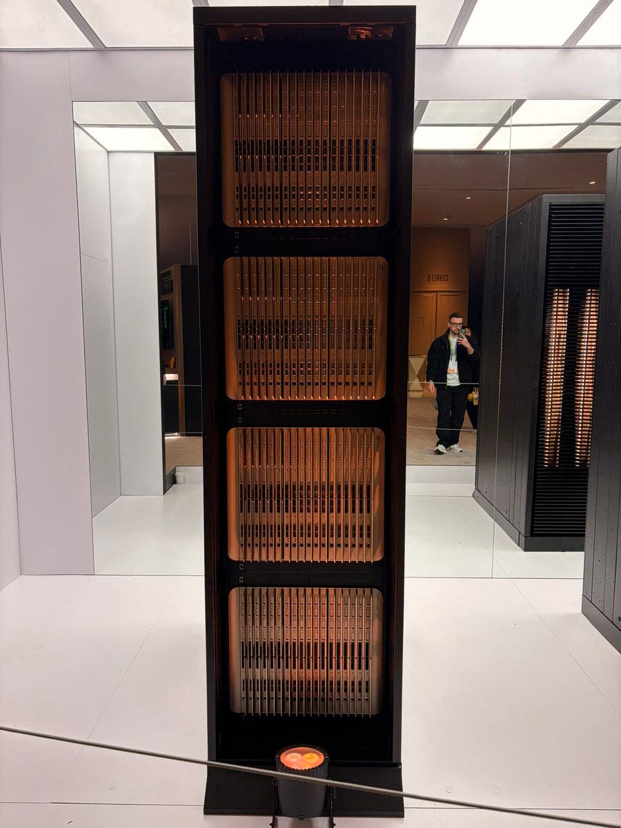 NVIDIA has a concept rack for Kyber. 576 GPU dies and 144 packages.  Interesting design being sideways.
