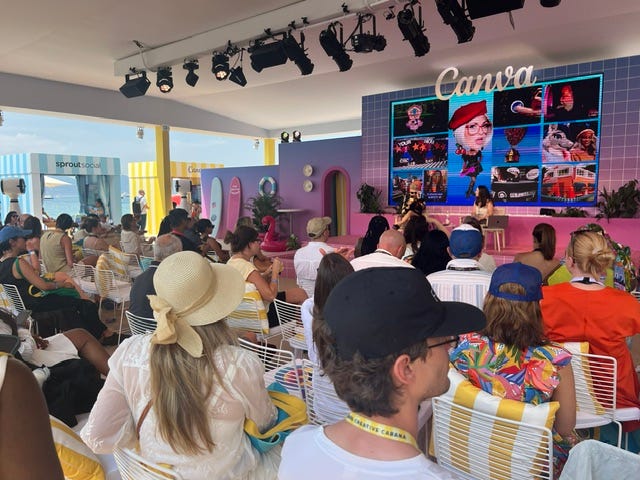Canva beach at the Cannes Lions Festival