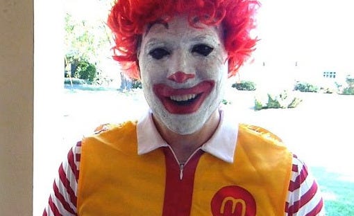 Rowan is terrified of Ronald McDonald! - YouTube
