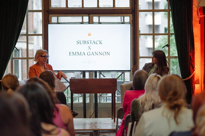 Attendees and readers at Rayne Fisher-Quann’s Secrets Reading in New York, Hunter Harris’s first Hung Up event, and Emma Gannon’s podcast launch with a live recording with Farrah Storr: