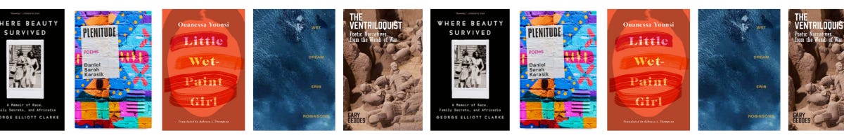 The covers of the five books reviewed in issue 296