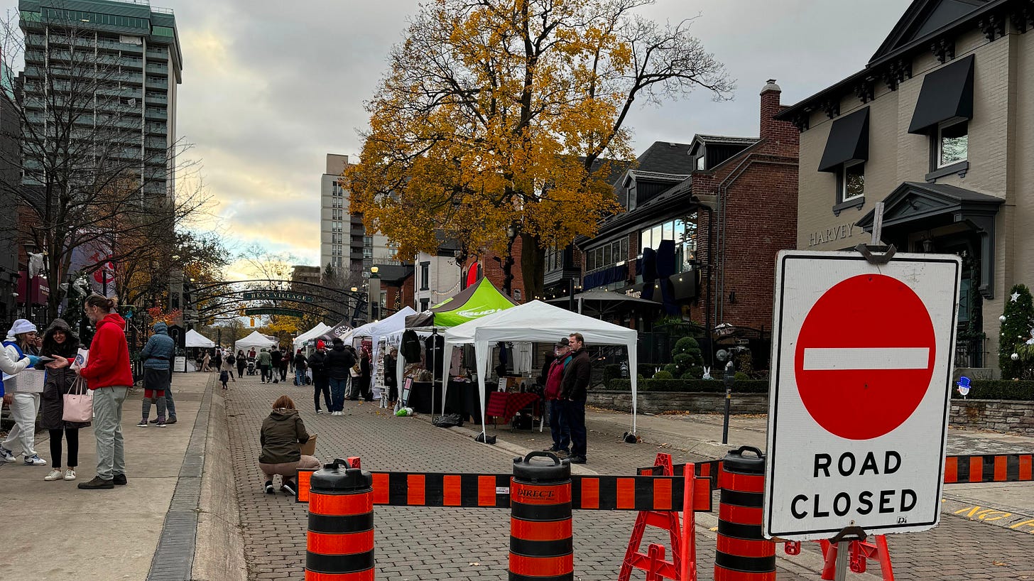 Hess Street closed for a new Winter Village initiative in late 2024