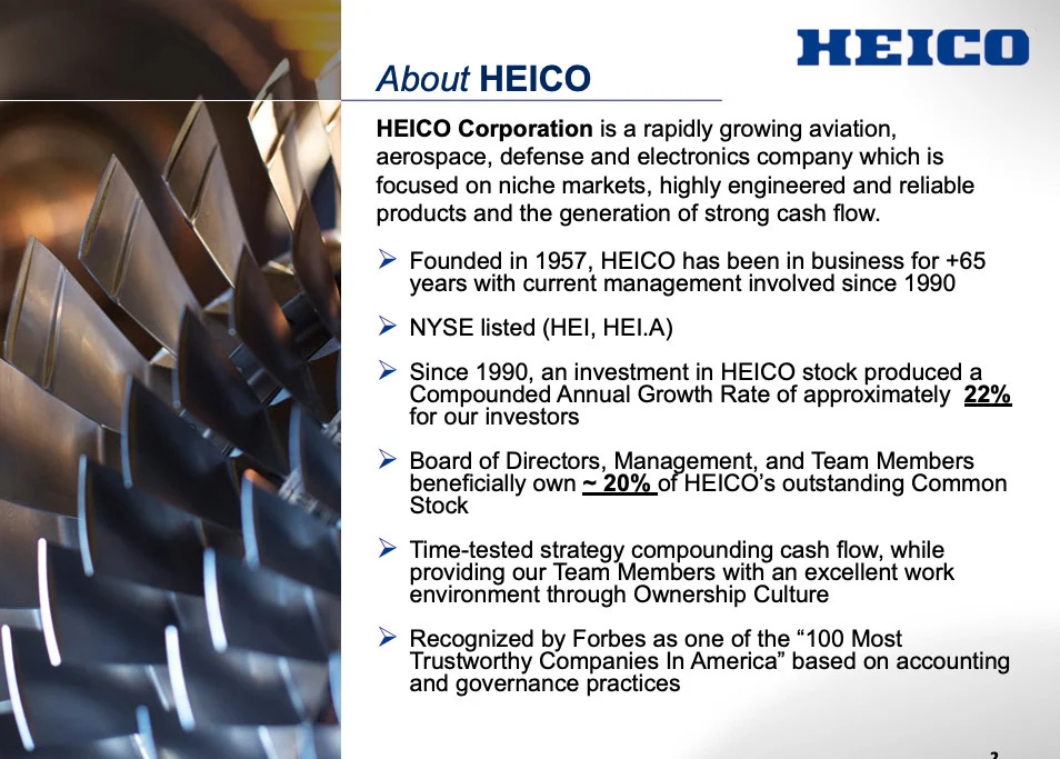 Heico: Family-Led Aerospace Compounder - arvy's weekly