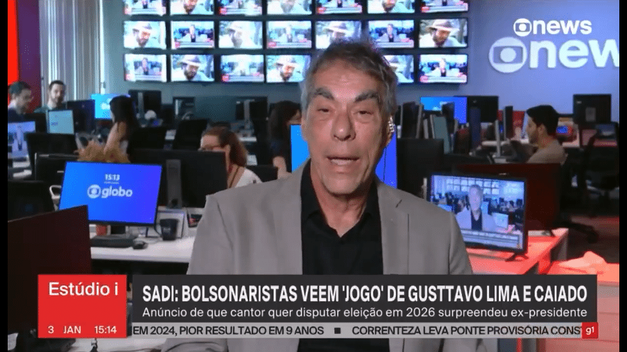 Na GloboNews, Demétrio Magnoli disse que não sabe e prefere continuar sem saber quem é Gusttavo Lima