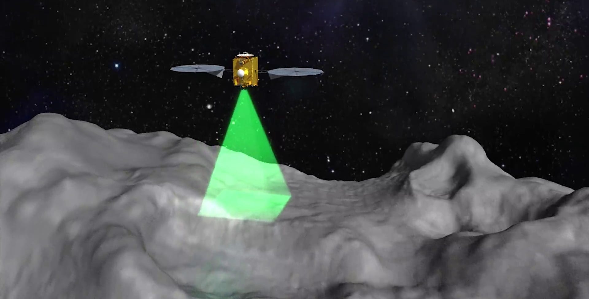 A render of Tianwen-2 surveying 2016HO3/469219 Kamoʻoalewa as part of China’s ongoing asteroid sample return mission.