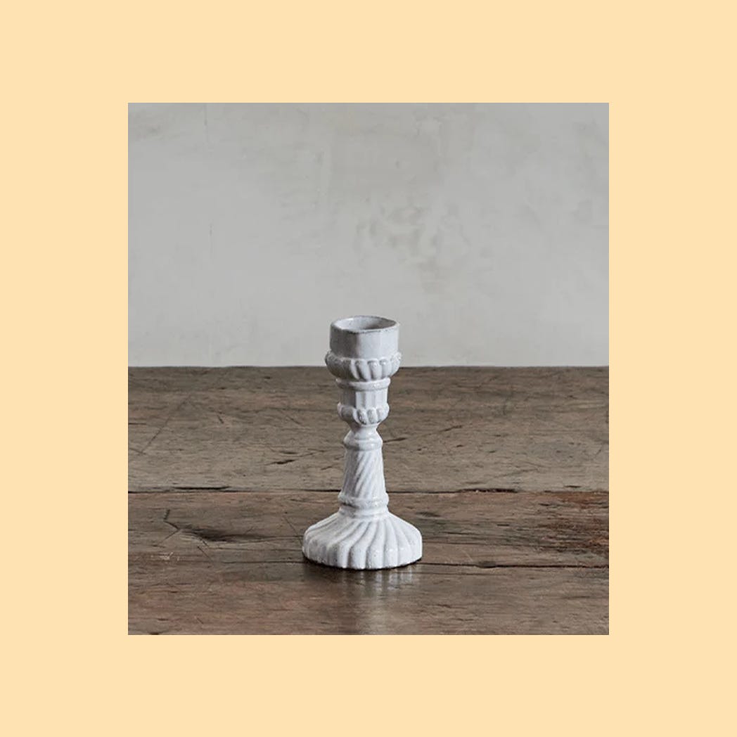 A classic white candlestick