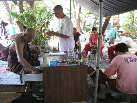 Luang Por gives Tim and the other patients silver rings