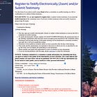 How to Submit Testimony on a Bill