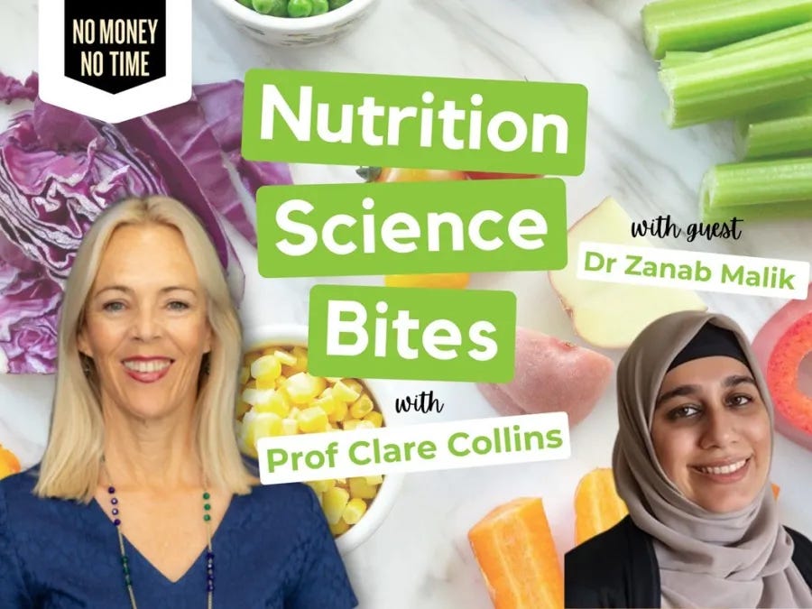 Nutrition Science Bites with Prof Clare Collins and Guest Dr Zanab Malik -  Weight Stigma at The Dentist! What it is and how to prevent it | No Money  No Time