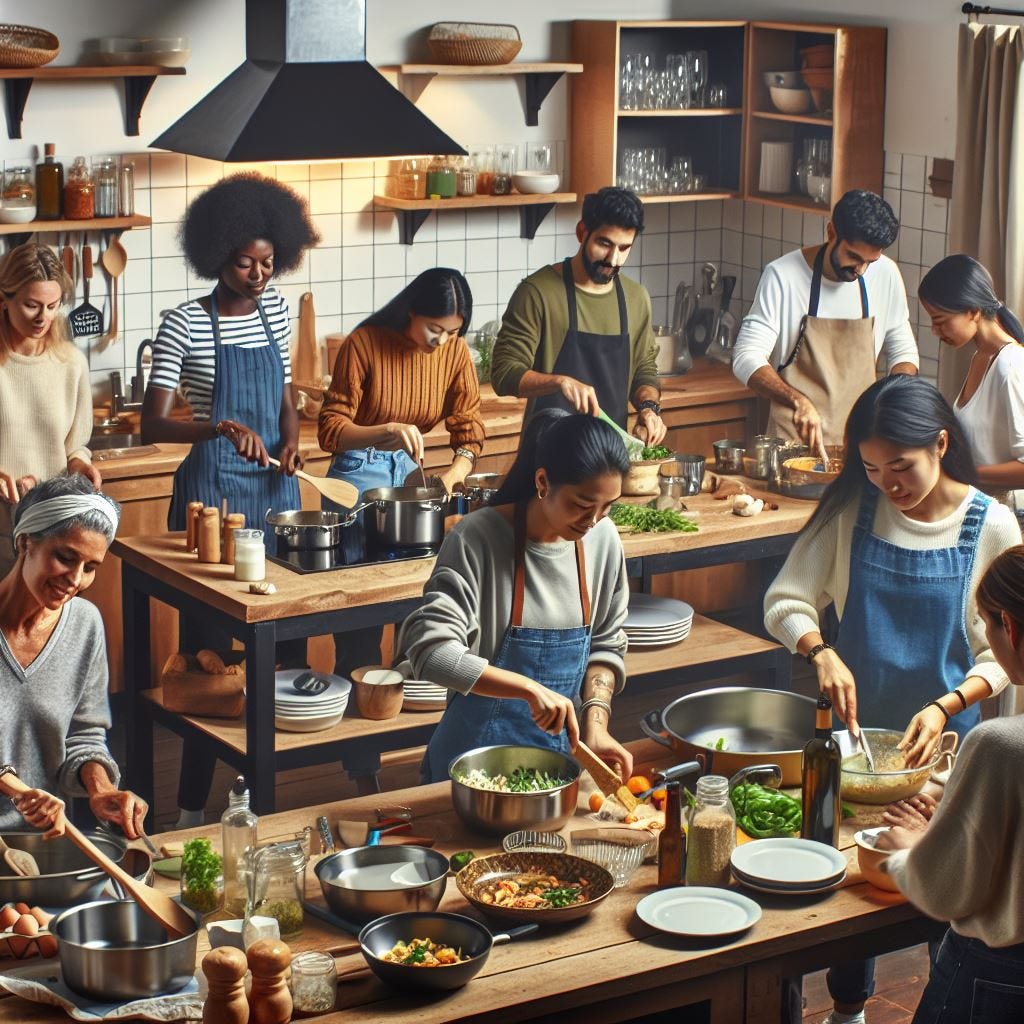 Thumbnail Image A busy kitchen scene