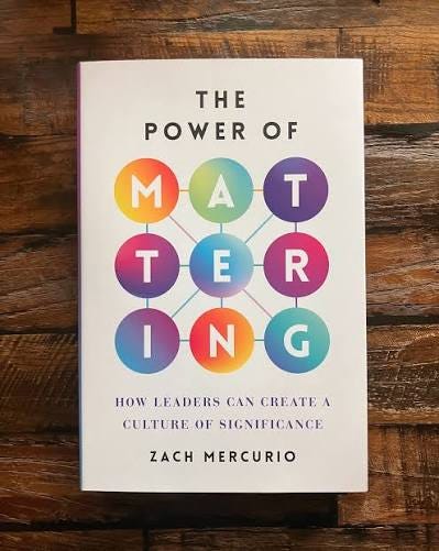 It's here. "The Power of Mattering" is out in the world. You know that  feeling of being remembered? When someone recalls something small but  meaningful about you? Or the moment when someone