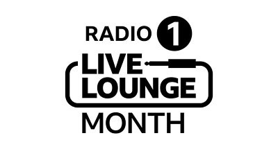 Radio 1 Live Lounge Month is written in black text on a white background. An aux lead surrounds the words Live Lounge. Radio 1 Live Lounge Month is written in black text on a white background. An aux lead surrounds the words Live Lounge.
