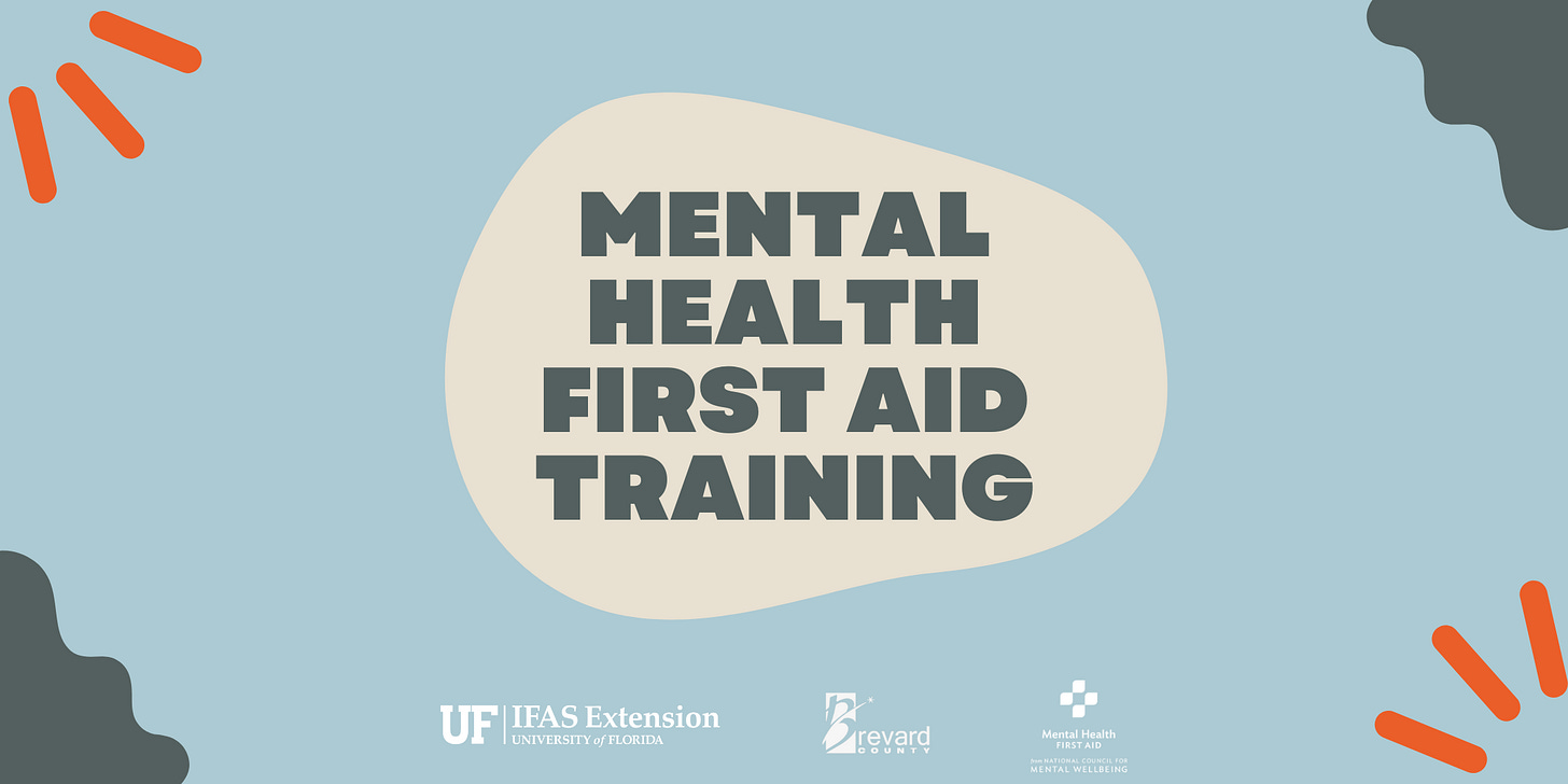 Mental health first aid training banner