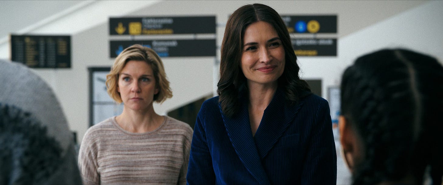 Rhea Seehorn as Carol and Karolina Wydra as Zosia in Pluribus Season 1, Episode 2, “Pirate Lady.” Rhea Seehorn as Carol and Karolina Wydra as Zosia in Pluribus Season 1, Episode 2, “Pirate Lady.”