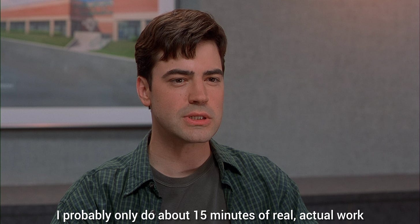 Office Space (1999) - "It's not that I'm lazy. It's that I just don't care."