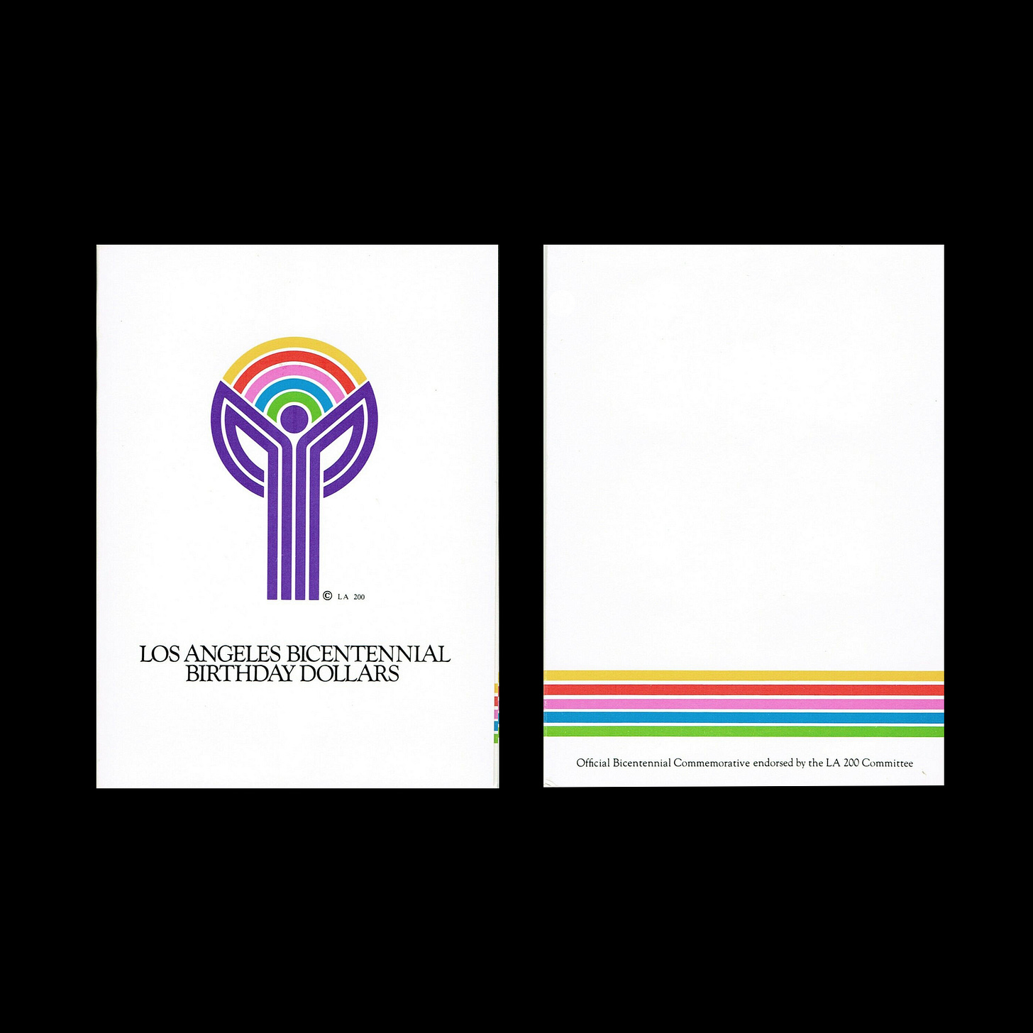 John-Follis’ 1981 logo for the Los Angeles Bicentennial. John-Follis’ 1981 logo for the Los Angeles Bicentennial.