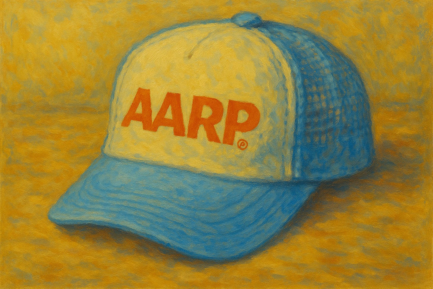 AARP Trucker Cap in Impressionist Style