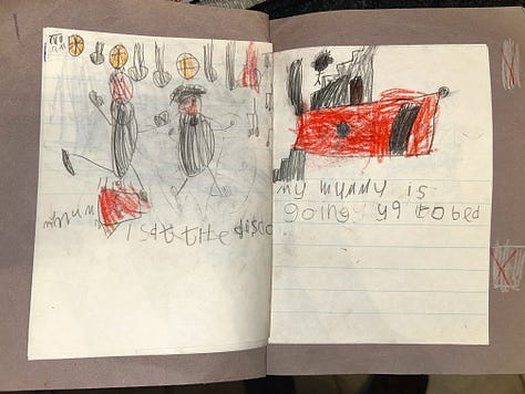 A little illustrated story for my mum, Steven Light aged 4.