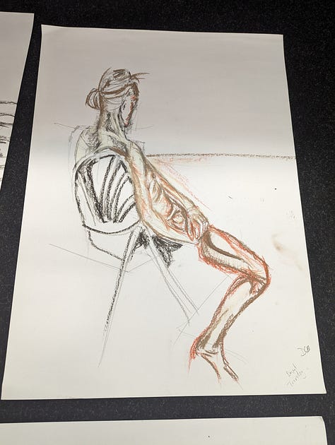 life drawing of nude male cynon valley cardiff